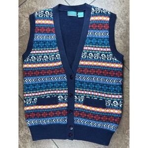 Vintage Laura Peterson Cardigan Sweater Vest Cottagecore Grandma Retro 90's